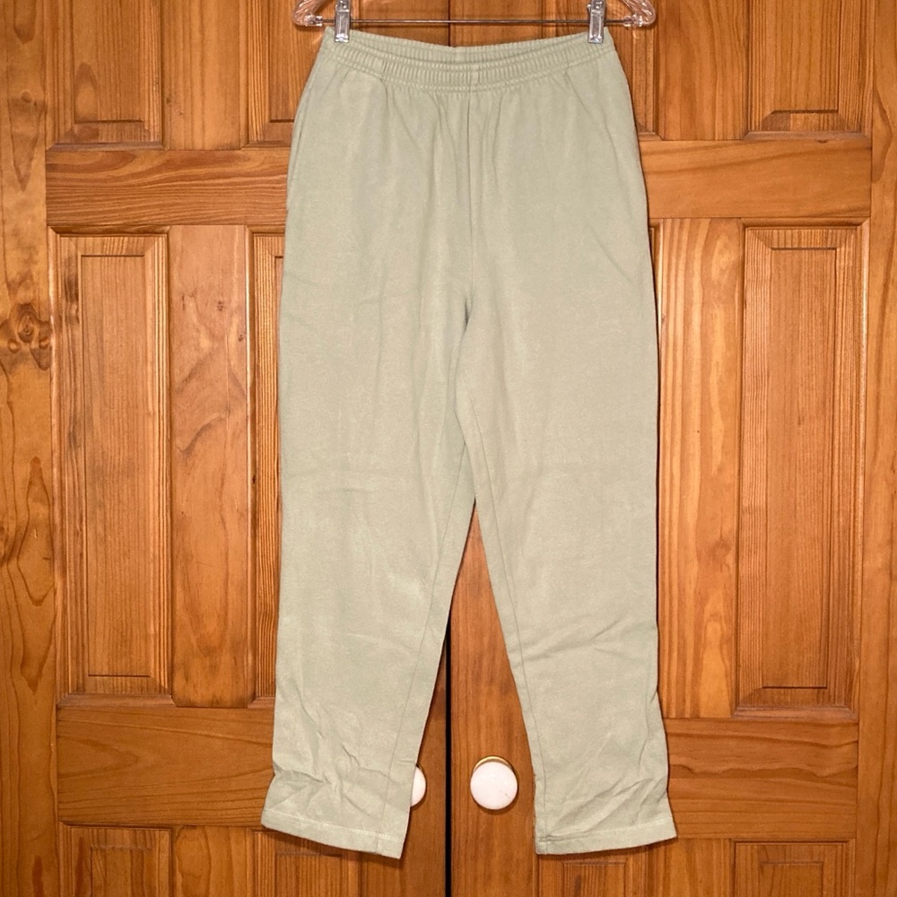 EUC Classic Elements Petite Vintage 80s 90s Pull On Fleece Pants Green Size MP